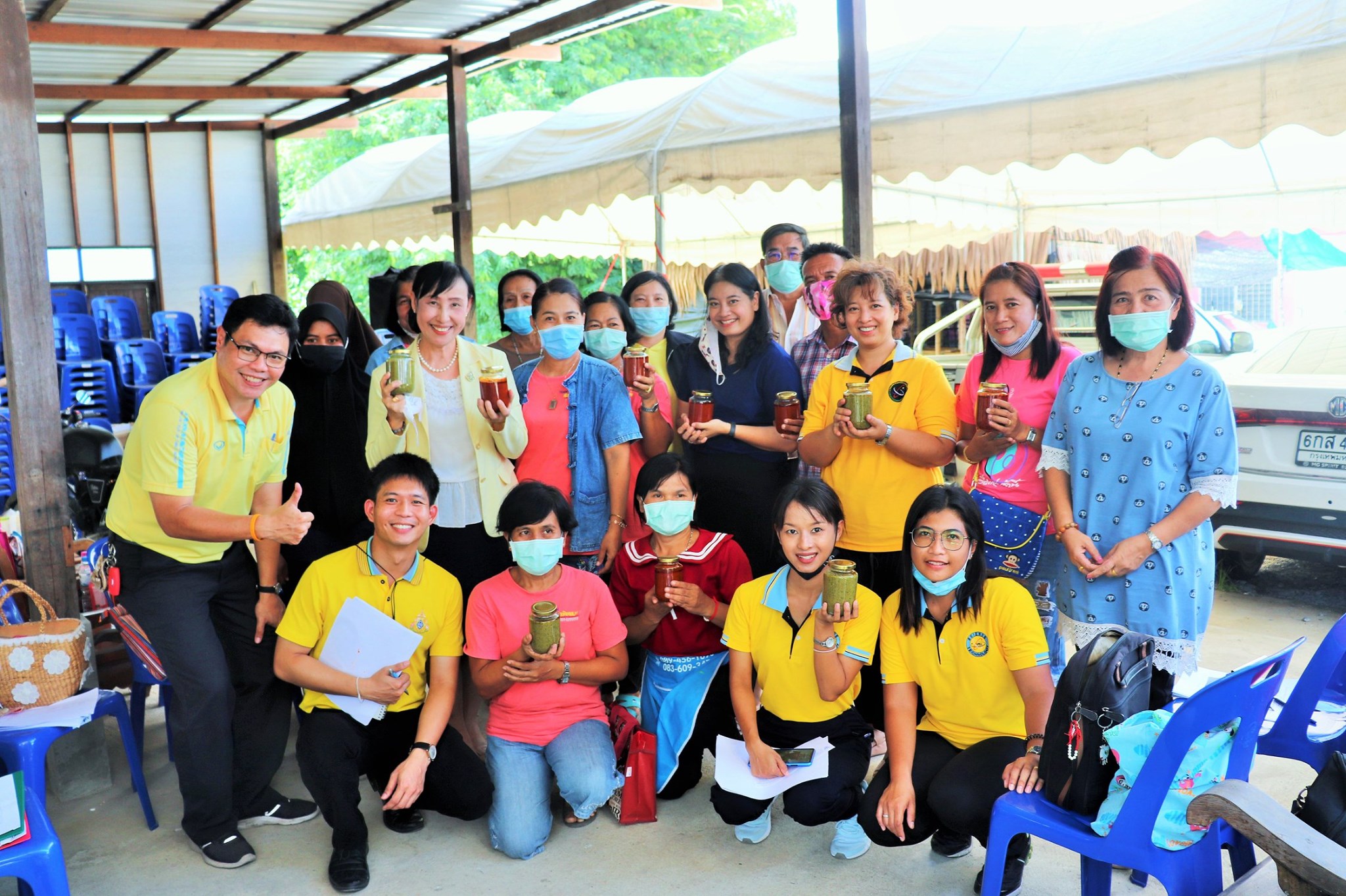 30 กรกฎาคม 2563 กิจกรรมงานลงพื้นที่ตรวจติดตามโครงการยกระดับคุณภาพชีวิตฯ ณ ตำบลคูขวาง  จังหวัดปทุมธานี