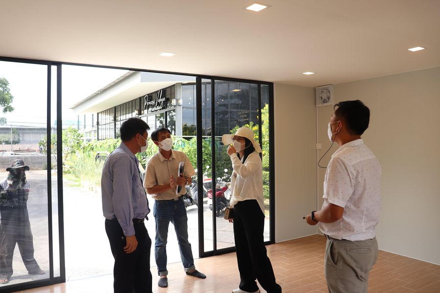 20 พฤษภาคม 2564 กิจกรรมการตรวจเยี่ยมการรับมอบงานตู้สำนักงานฐานการเรียนรู้ผลิตภัณฑ์ชุมชน