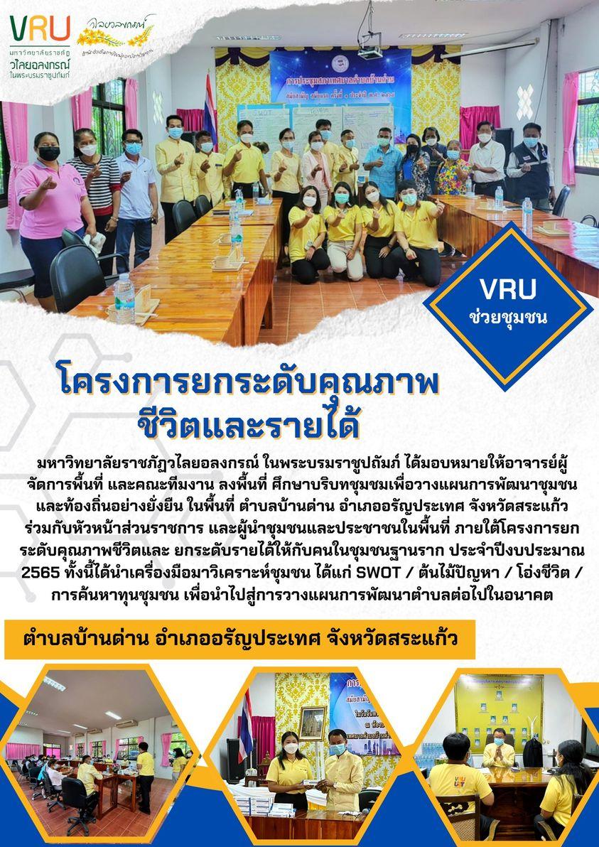 งานลงพื้นที่ศึกษาบริบทชุมชมเพื่อวางแผนการพัฒนาชุมชนและท้องถิ่นอย่างยั่งยืนตำบลบ้านด่าน  
