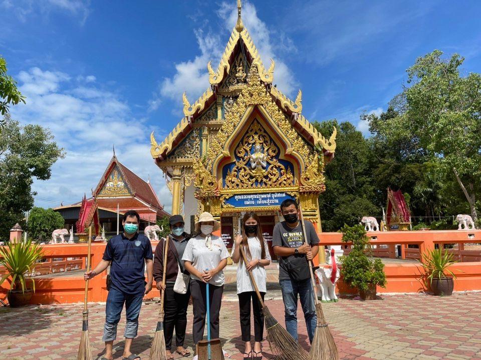 ทีม U2T for BCG ตำบลช้างใหญ่ดำเนินกิจกรรมสัปดาห์แห่งการทำความดีเพื่อแม่ ทำความสะอาดบริเวณวัดช้างใหญ่ 
